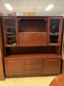 Lovely large wooden bar or entertainment wall unit