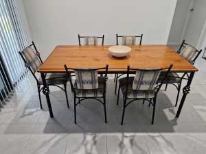 Solid Timber Dining Table with 6 seats