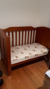 Baby cot , mattress and doona includes baby carrier 