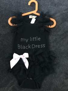 My Little Black Dress Onsie - Size 6/12 months