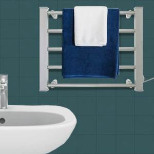 Pronti Heated Towel Rack Electric Bathroom Towel Rails EV-90- Sil...