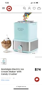 Nostalgia Electric Ice Cream Maker With Candy Crusher