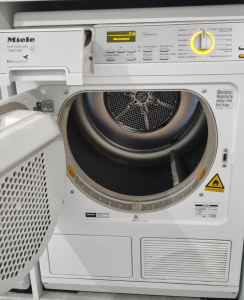 White Miele heat pump dryer Model T 8947 WP