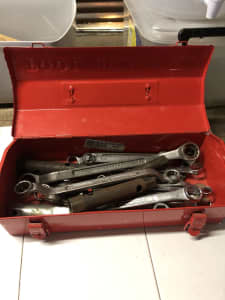 Imperial spanners plus tool box