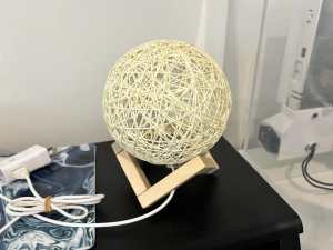 USB cable Table light with wooden stand