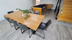 Wooden 8 Seater Table & Chairs set