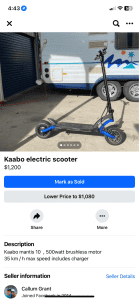 Electric Scooter Kaabo Mantis 10