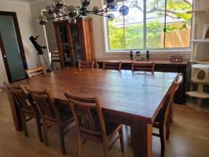 Timber Dinning table and chairs