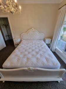**sold pending pickup** French Provincial Queen Bedroom Suite with bed