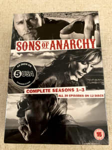 🌈Son’s of Anarchy Complete Season’s 1-3! 12 DVD’s Exc Cond!