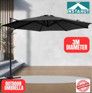 Outdoor Umbrella 3M Cantilever Black - Limited Stock