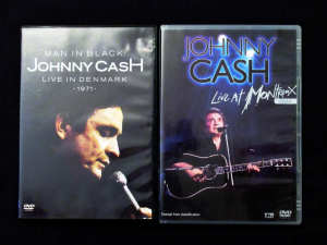 Johnny Cash DVDs - Live in Denmark & Live at Montreux (Price for both)