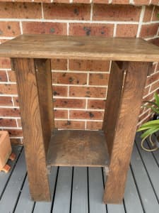 Arts and Crafts style oak palm stand. C1910. Needs TLC .