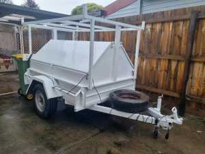 Trailer Tool trailer,Tradesman trailer with canopy and racks 6 x 4 