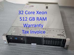 HPE Server 32 Core Xeon 3Ghz, 512GB Ram, Raid, SSD