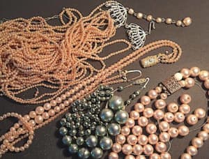 Job Lot  As Is - Broken Vintage Pearl Necklaces with Original Clasps
