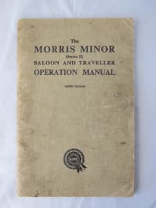 Morris Minor Series II Owners Handbook Sedan and Traveller Good cond