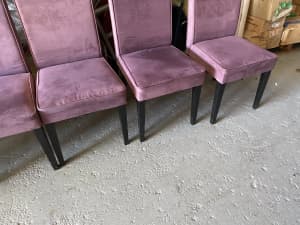 Dining chairs x6 - velvet