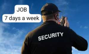 Security Job Full-time 7 days a week