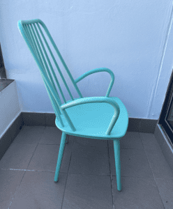 Outdoor chairs aluminium mint green