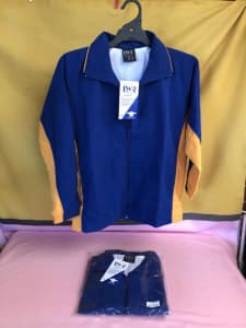 2x Brand New Kids size 12 Uniform Sports Jackets Blue & Gold