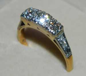 18ct Platinum Vintage Natural Diamond Engagement Ring-Valuation $4,300