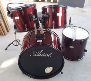 ARTIST DRUM KIT WITH CYMBALS VGC $180 NO OFFERS THANKS