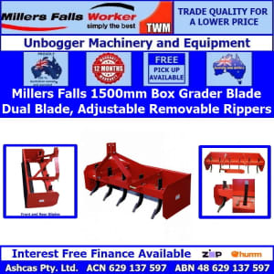 Millers Falls TWM 1500mm 2 Way Box Grader Blade with Rippers