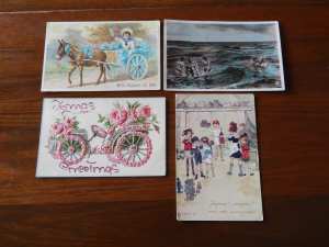Rare Postcards from France.X 4. 1904 to 1908.