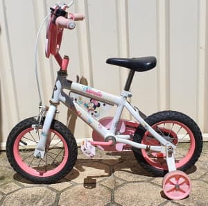 30 cm Huffy Disney Minnie Mouse Bicycle Bike For Girls With Training W