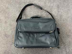 Antler black leather mens briefcase. Pre 2000.