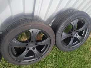 4x Rodney Jane 17 mags with tyres to suit BA Falcon