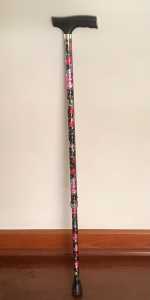 SOLD. Floral Walking Stick (Adjustable Height)