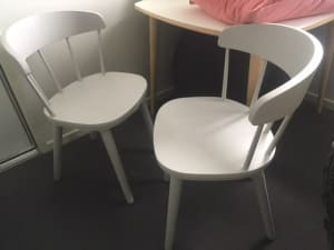 IKEA RONNINGE Dining Chairs - Set of 2 Grey - Cost $238