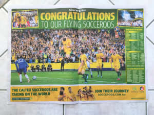Large Poster Congratulations Flying Socceroos Win Way World Cup 2011
