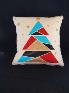 Handmade Christmas Tree Cushion Pillow (x 2 Available)