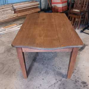 Silky oak table, antique.