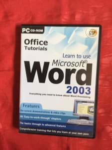 Learn to use Microsoft word 2003 pc CD-ROM. Nic’s tecg