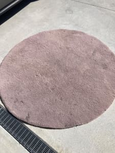 Pink circle rug from Harvey Norman