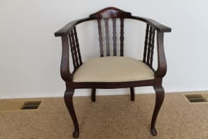 Antique chair newly upholstered.