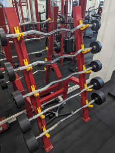 Commercial 5 Barbell Storage Rack