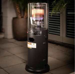 Outdoor Heater with large gas cylinder and protective cover