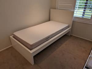 Ikea Malm SIngle Bed with Mattress