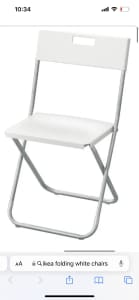 FREE 10 white folding plastic ikea chairs