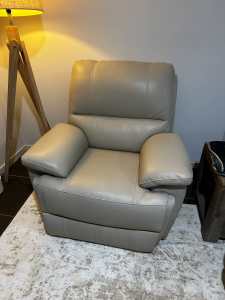 Electric leather recliner armchair