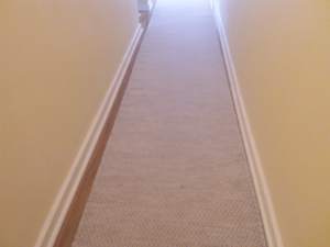 Runner rug. Light colour. 10 m long x 85cm.excellent condition