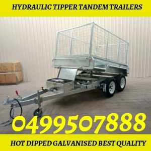 Best galvanised 8×5 hydraulic galvanised trailer