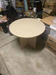 Wooden round office table