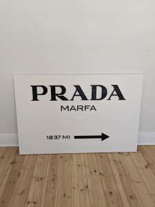 Large Prada painting on canvas