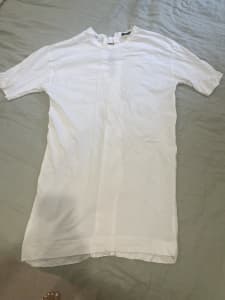 BASSIKE linen white shirt dress